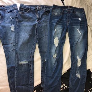Destroyed High Waisted Skinny Jeans Bundle